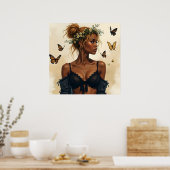 Etherele schoonheid in bloei poster (Keuken)