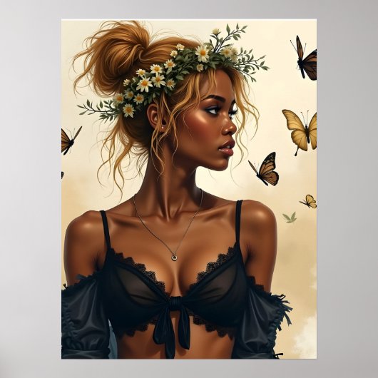 Etherele schoonheid in bloei poster (Voorkant)