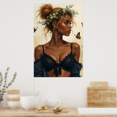 Etherele schoonheid in bloei poster (Keuken)