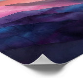 Etherele Strata: Een Multi-Layered Abstract Landsc Poster (Hoek)