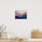 Etherele Strata: Een Multi-Layered Abstract Landsc Poster (Keuken)