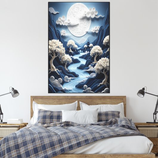 Etherele Stroom Canvas Afdruk (Insitu (Slaapkamer))