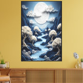 Etherele Stroom Canvas Afdruk (Insitu (Woonkamer))
