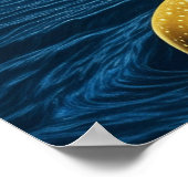 Etherele vrouw mediteert onder de sterren poster (Hoek)