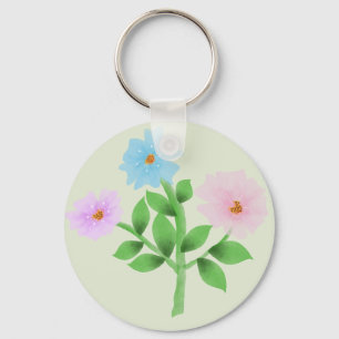 Etherele Waterverf Boeket Wilde Bloemen - Pastel K Sleutelhanger