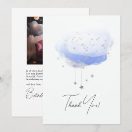 Etherele Waterverf Foto van Cloud 9 Bedankkaart