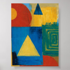 Etherele waterverf-kunstprint - Abstract / Vl Poster