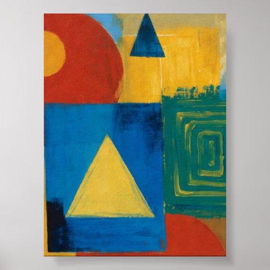 Etherele waterverf-kunstprint - Abstract / Vl Poster (Voorkant)