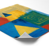Etherele waterverf-kunstprint - Abstract / Vl Poster (Hoek)