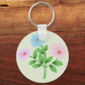 Etherele waterverfboeket met wilde bloemen - Paste Sleutelhanger (Voorkant)
