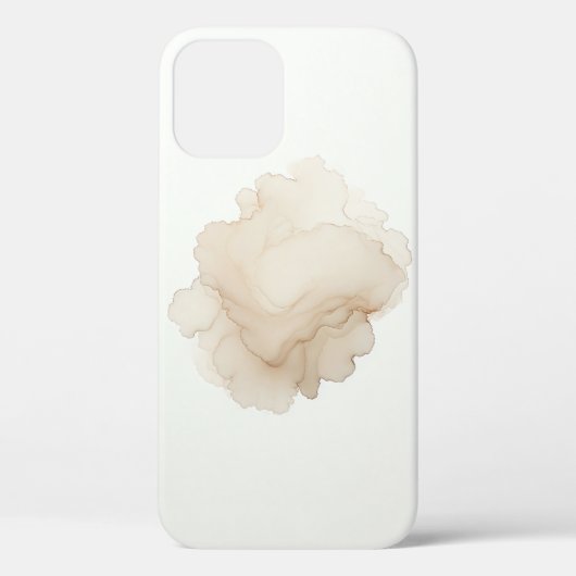 Etherele Witte Bloemblad Abstracte Hoes Minimalist (Achterkant)