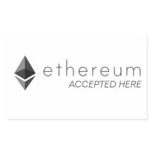 Ethereum accepteerde hier rechthoek Stickers