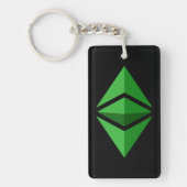 Ethereum Classic Logo Symbool Crypto Coin Sleutelh Sleutelhanger (Voorkant)