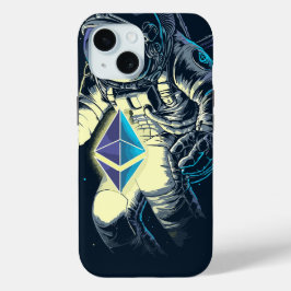 Ethereum Crypto Astronaut - ETH naar de maan iPhone 15 Case