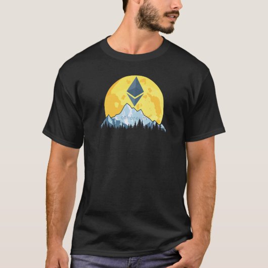 Ethereum Crypto Giant Moon Coin Eth Cryptocurrency T-shirt (Voorkant)