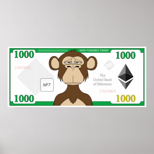 Ethereum Crypto NFT's (Bitcoin) Poster (Voorkant)