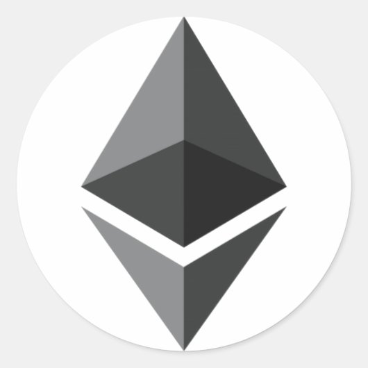 Ethereum - Cryptocurrency Super PAC Ronde Sticker (Voorkant)