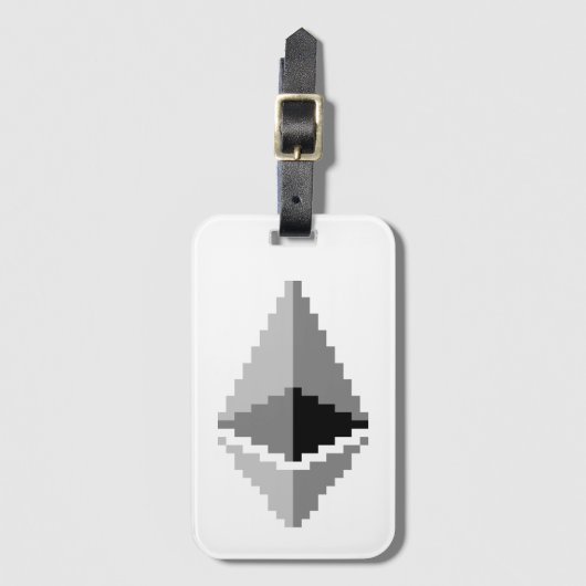 Ethereum ETH 8-Bit Logo | Bagage Label (Voorkant (verticaal))