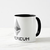 Ethereum ETH 8-Bit Logo | Mok (Voorkant rechts)