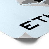 Ethereum ETH 8-Bit Logo | Poster (Hoek)