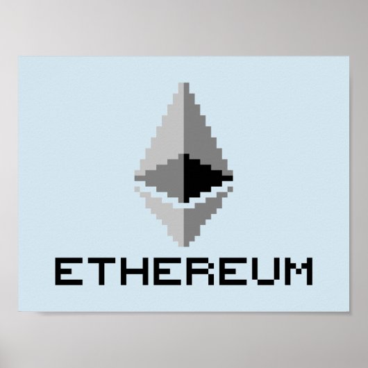 Ethereum ETH 8-Bit Logo | Poster (Voorkant)