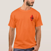 Ethereum ETH 8-Bit Rode Logo | Zak Shirt (Voorkant)