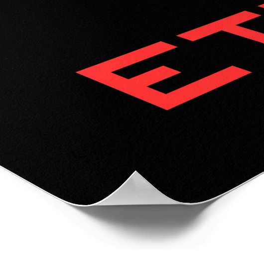 Ethereum ETH 8-bits rood Logo | POSTER (Hoek)