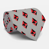 Ethereum ETH Black & Red Logo | Necktie Stropdas (Opgerold)