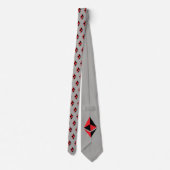 Ethereum ETH Black & Red Logo | Necktie Stropdas (Achterkant)