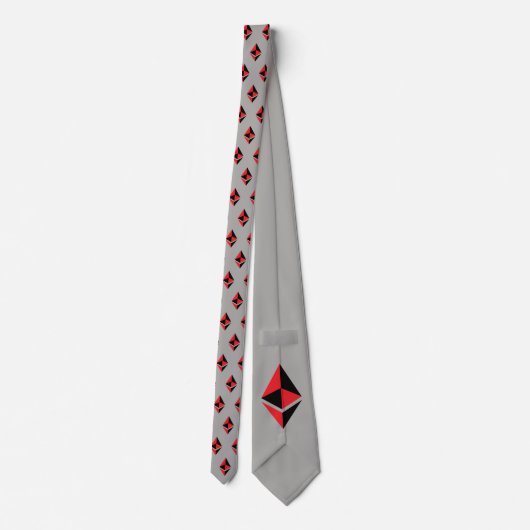 Ethereum ETH Black & Red Logo | Necktie Stropdas (Achterkant)