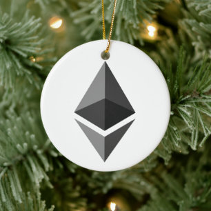 Ethereum (ETH) Cryptocurrency Blockchain Logo Keramisch Ornament