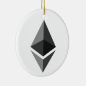 Ethereum (ETH) Cryptocurrency Blockchain Logo Keramisch Ornament (Rechts)