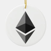 Ethereum (ETH) Cryptocurrency Blockchain Logo Keramisch Ornament (Voorkant)