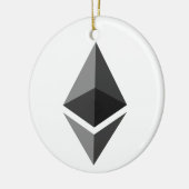 Ethereum (ETH) Cryptocurrency Blockchain Logo Keramisch Ornament (Links)