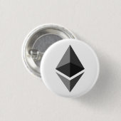 Ethereum (ETH) Cryptocurrency Blockchain Ronde Button 3,2 Cm (Voorkant /achterkant)