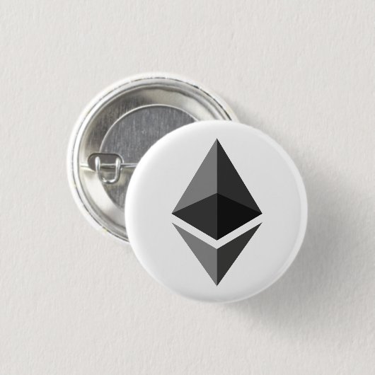 Ethereum (ETH) Cryptocurrency Blockchain Ronde Button 3,2 Cm (Voorkant /achterkant)
