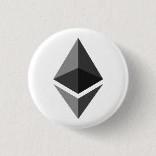 Ethereum (ETH) Cryptocurrency Blockchain Ronde Button 3,2 Cm