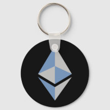 Ethereum ETH Gray & Blue Logo | Basis-Sleutelhange