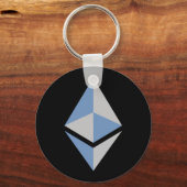 Ethereum ETH Gray & Blue Logo | Basis-Sleutelhange Sleutelhanger (Voorkant)