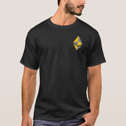 Ethereum ETH Gray & Gold Logo | Shirt (Voorkant)