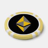 Ethereum ETH Grijs & Goud Logo | Poker Chips (Enkel)