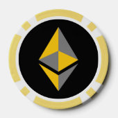 Ethereum ETH Grijs & Goud Logo | Poker Chips (Achterkant)