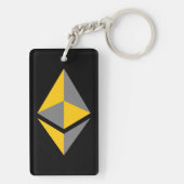 Ethereum ETH Grijs & Goud Logo | Sleutelhanger (achterkant)