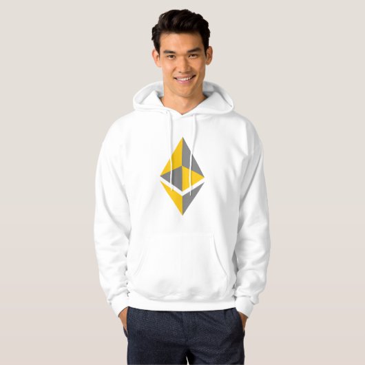Ethereum ETH grijs & gouden logo | Hoodie (Voorkant volledig)