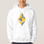 Ethereum ETH grijs & gouden logo | Hoodie (Voorkant)
