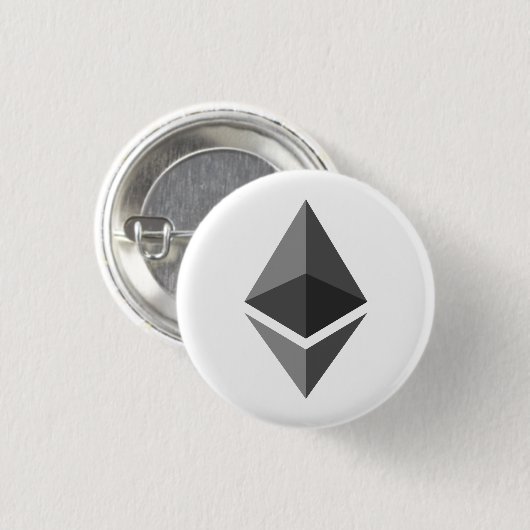 Ethereum ETH Logo | Knop Ronde Button 3,2 Cm (Voorkant /achterkant)