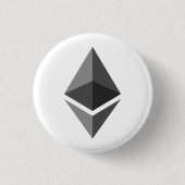 Ethereum ETH Logo | Knop Ronde Button 3,2 Cm (Voorkant)
