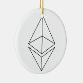 Ethereum Eth Logo Symbol Crypto Kerstannament Keramisch Ornament (Rechts)