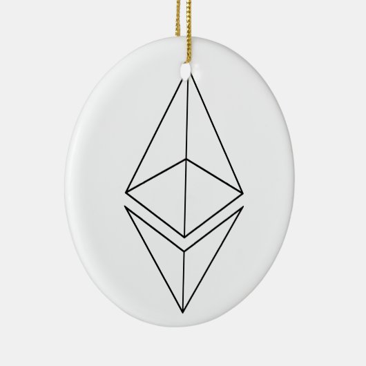 Ethereum Eth Logo Symbol Crypto Kerstannament Keramisch Ornament (Rechts)