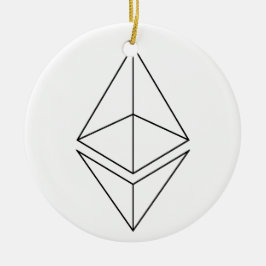 Ethereum Eth Logo Symbol Crypto Kerstannament Keramisch Ornament